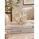 Design Glas Art Presse-papier Gold 